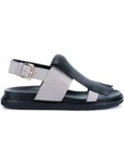 Marni Fringed Sandals, Women's, Size: 39, Black, Calf Leather/leather/rubber