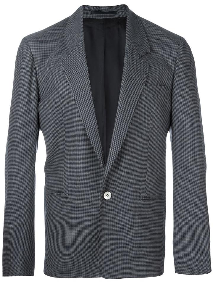 E. Tautz One Button Blazer, Men's, Size: 36, Blue, Wool/viscose