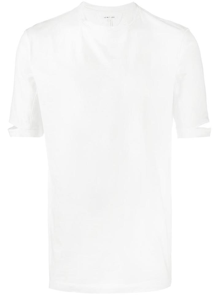 Helmut Lang - Cotton Slash Sleeve T-shirt - Men - Cotton - M, White, Cotton