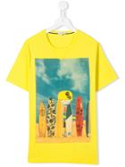 Little Marc Jacobs Teen Surfboard Print T-shirt - Yellow