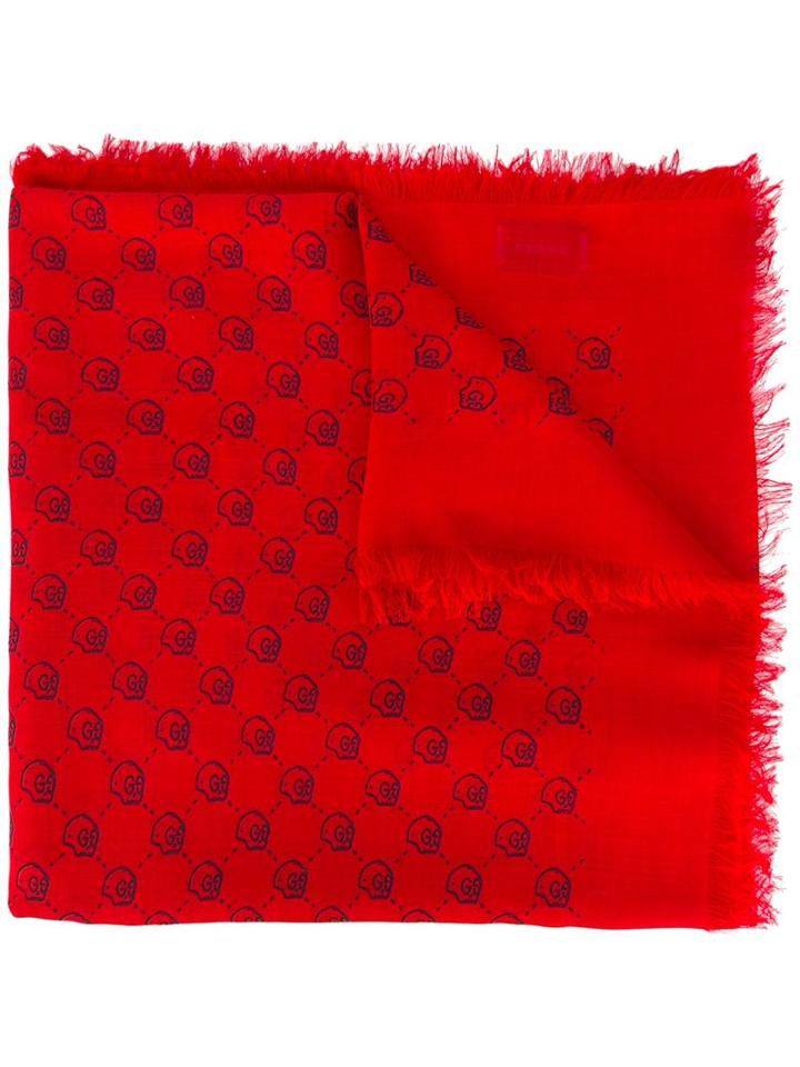 Gucci - Guccighost Modal Shawl - Men - Silk/modal - One Size, Red, Silk/modal