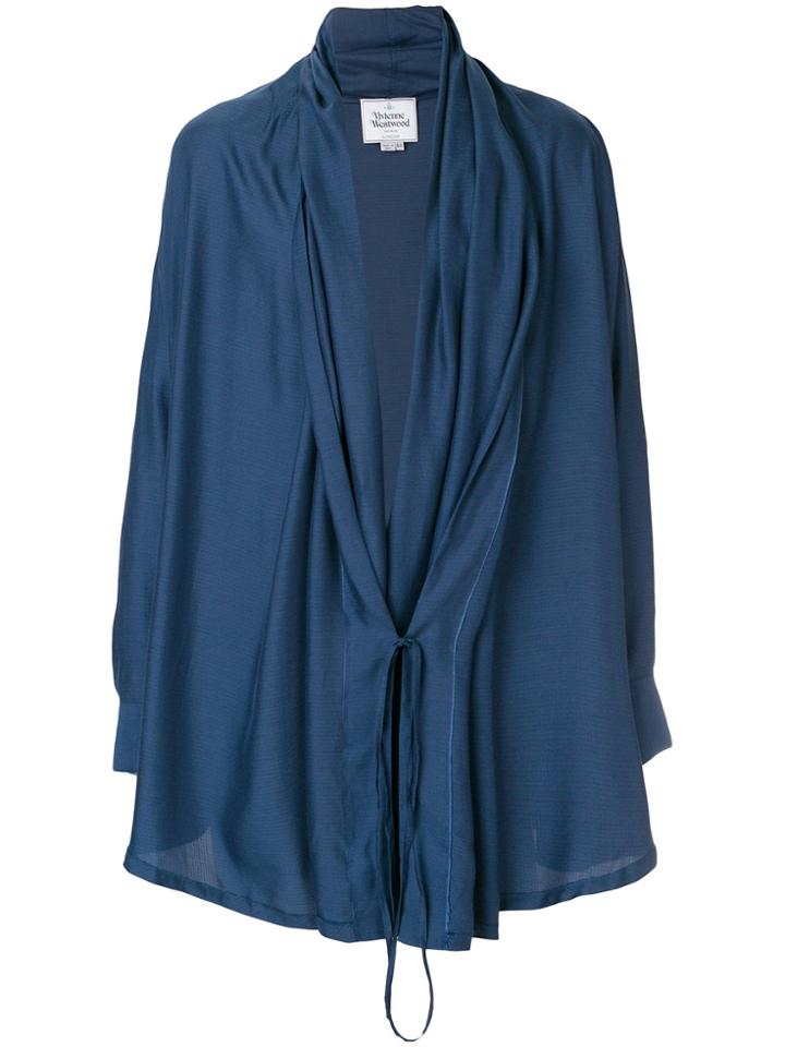 Vivienne Westwood Anglomania Tie Up Lightweight Jacket - Blue