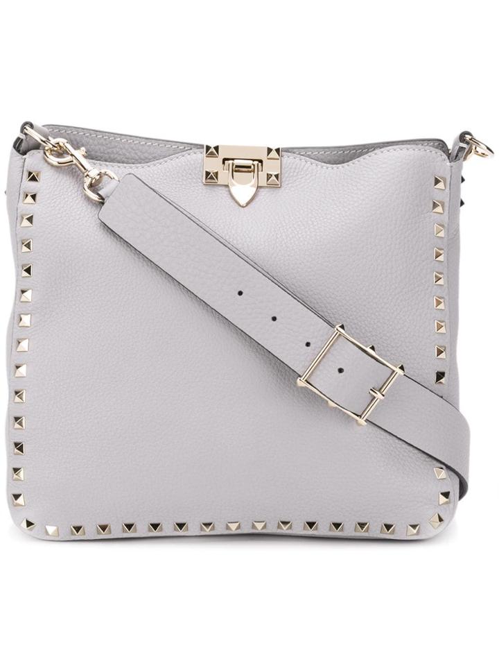 Valentino Valentino Garavani Rockstud Hobo Bag - Grey