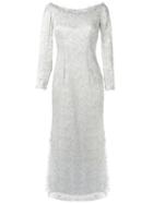 Givenchy Pre-owned 1999 Off-the-shoulders Longsleeved Gown - Grey