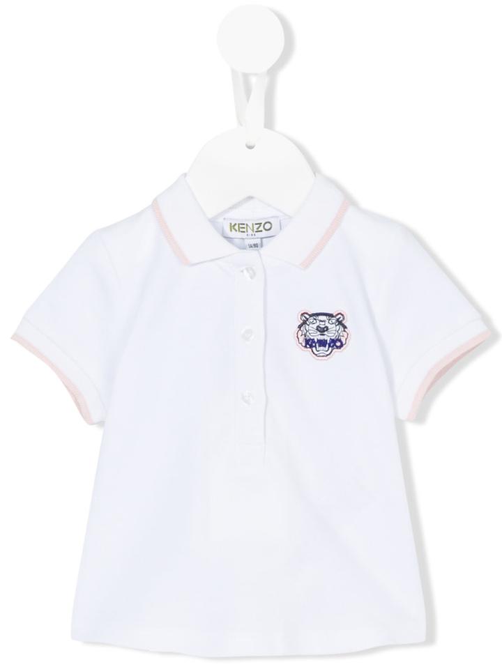 Kenzo Kids - Tiger Patch Polo Shirt - Kids - Cotton - 18 Mth, White