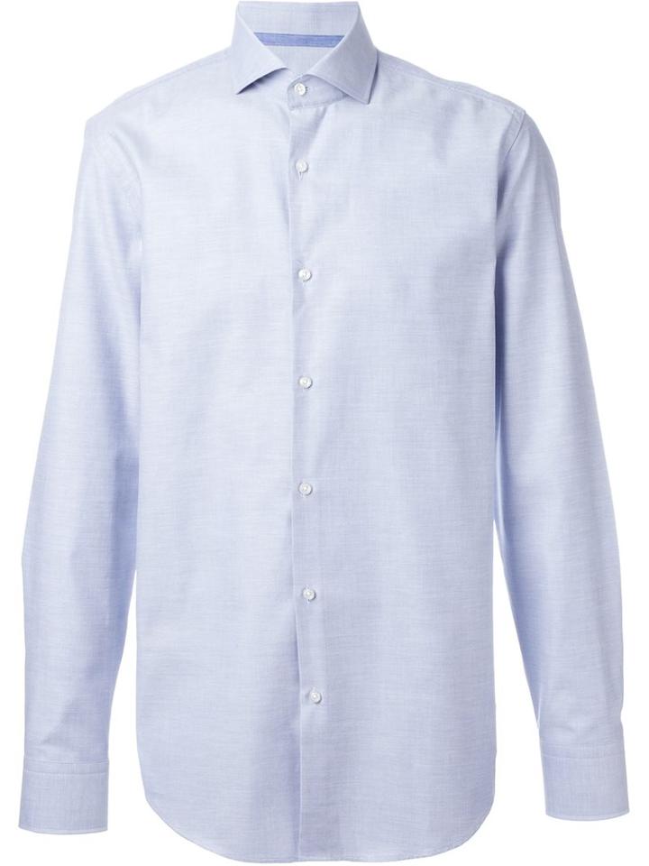 Boss Hugo Boss Cutaway Collar Shirt, Men's, Size: 38, Blue, Cotton