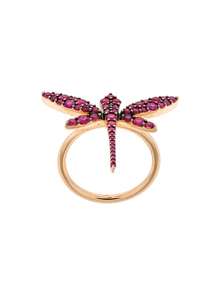 Anapsara Small Dragonfly Ring - Metallic