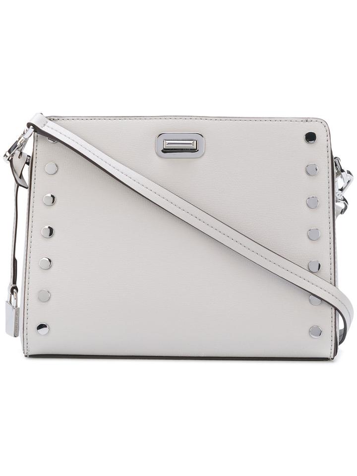 Michael Michael Kors - Studded Cross-body Bag - Women - Leather - One Size, Grey, Leather