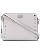 Michael Michael Kors - Studded Cross-body Bag - Women - Leather - One Size, Grey, Leather