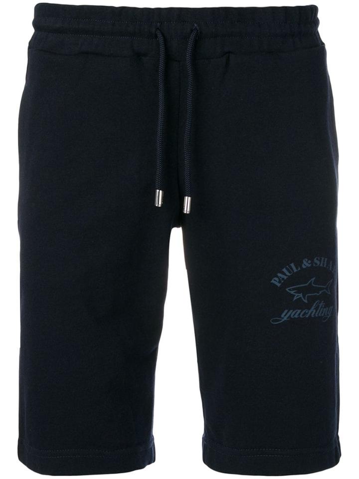 Paul & Shark Drawstring Track Shorts - Blue