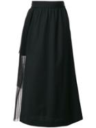 Paskal Pleated Sheer Skirt - Black