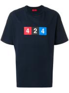 424 Fairfax Logo Print T-shirt - Blue