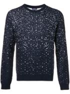 Woolrich Flecked Rib Knit Sweater - Blue