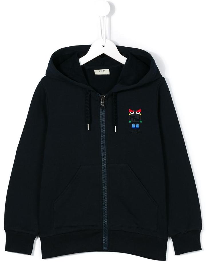 Fendi Kids 'monster Robot' Hoodie, Boy's, Size: 10 Yrs, Blue