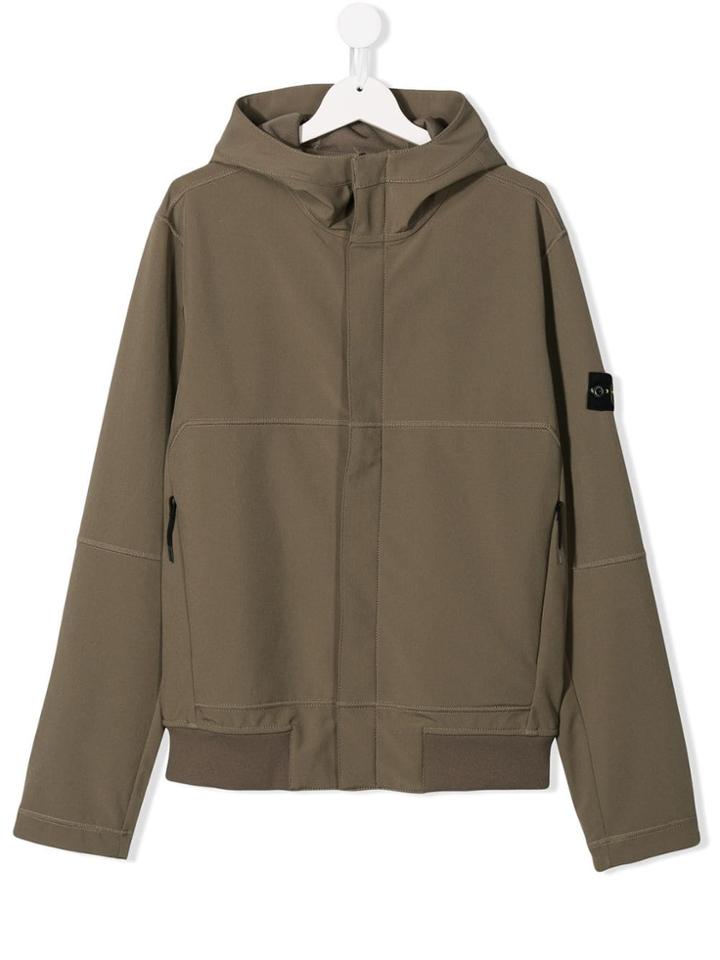 Stone Island Junior Hooded Jacket - Grey