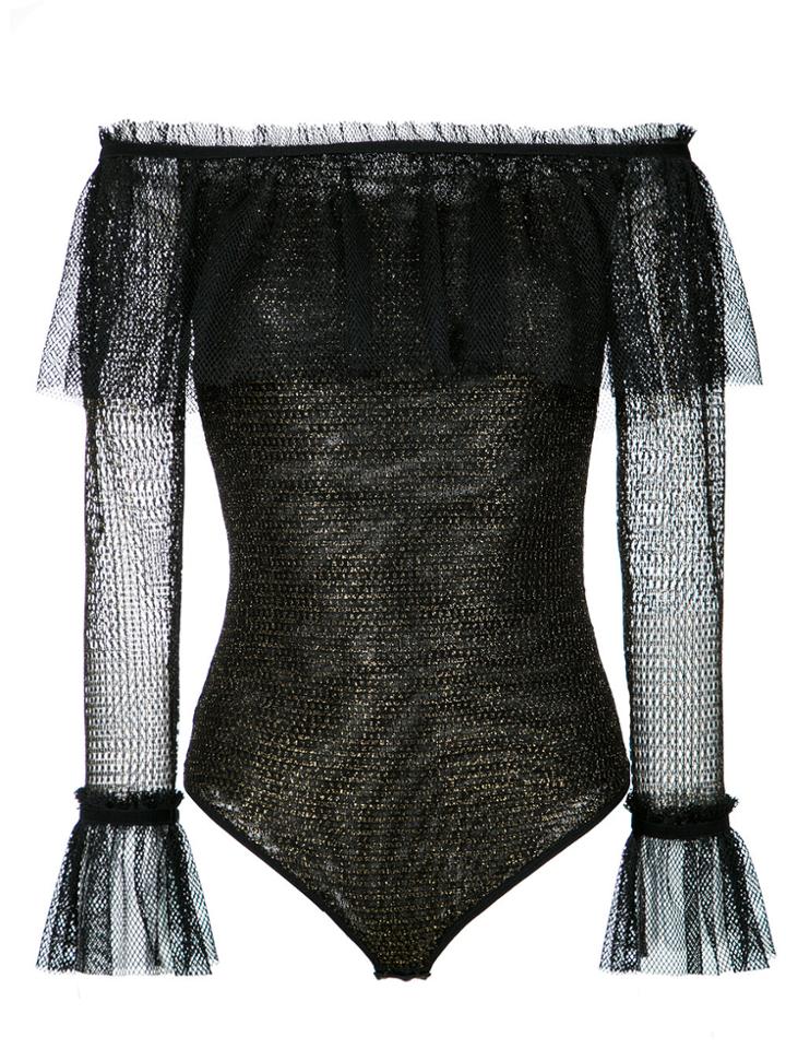 Nk Knit Off-the-shoulder Body - Black
