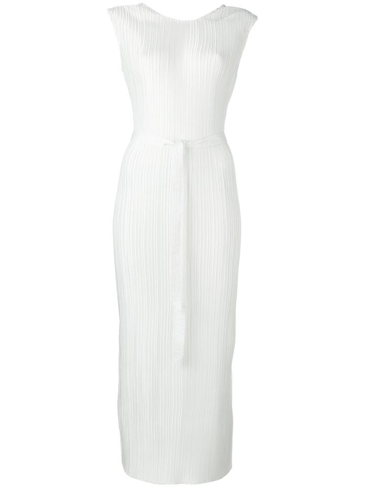 Christian Wijnants - Sleeveless Pleated Dress - Women - Polyester - 38, Women's, White, Polyester