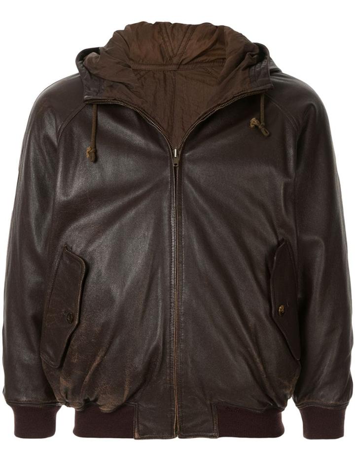 Issey Miyake Pre-owned 1980's Sport Line Drawstring Leather Jacket -