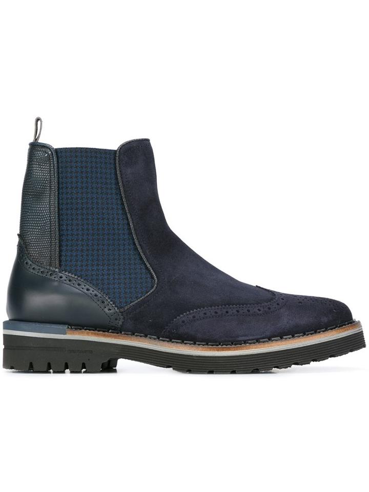 Brimarts Brogue Chevron Chelsea Boots