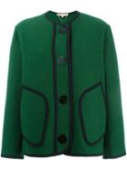 Vanessa Bruno Contrast Stitching Oversized Jacket, Women's, Size: 38, Green, Wool