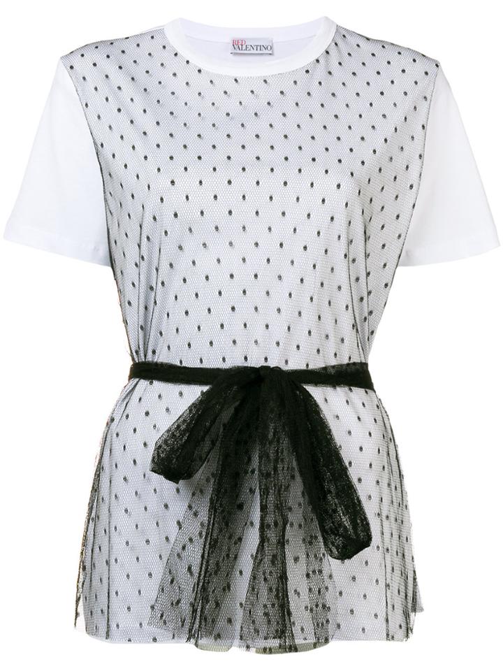 Red Valentino Delicate Fishnet T-shirt - White
