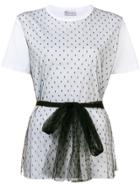 Red Valentino Delicate Fishnet T-shirt - White