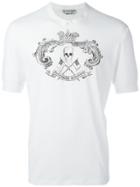 Alexander Mcqueen Skull Crest Henley Shirt - White