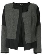 Comme Des Garçons Vintage Knitted Panels Open Jacket - Black