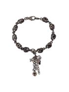 Loree Rodkin Skull And Pearl Charm Bracelet - Metallic