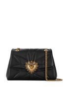 Dolce & Gabbana Embellished Heart Shoulder Bag - Black