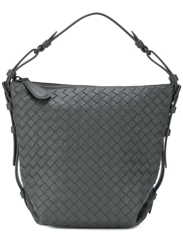 Bottega Veneta Small Intrecciato Boudoir Bag - Grey