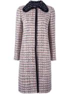 Giambattista Valli 'fantasia' Coat, Women's, Size: 44, Linen/flax/acrylic/polyamide/virgin Wool