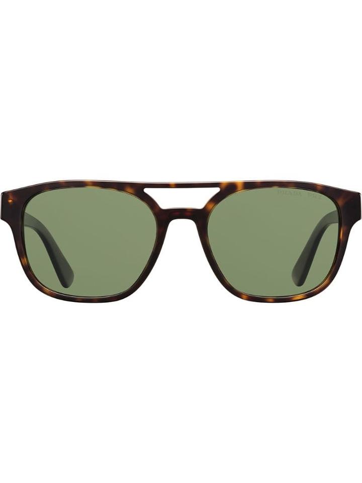 Prada Eyewear Tortoiseshell Sunglasses - Green