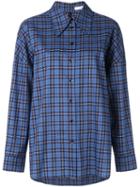 Tibi Kingston Plaid Shirt - Blue