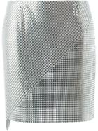 Paco Rabanne - Panelled Mini Skirt - Women - Aluminium - 36, Grey, Aluminium