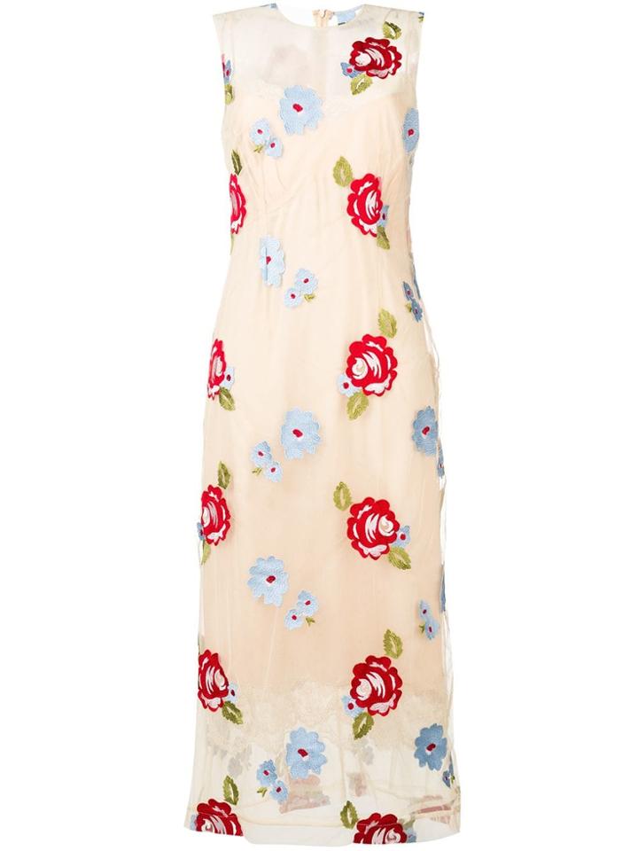 Simone Rocha Floral Dress - Nude & Neutrals