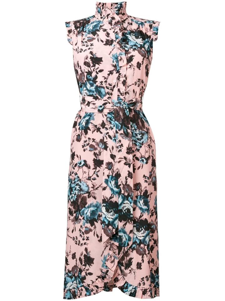 Erdem Floral Print Button-front Dress - Pink