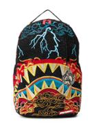 Sprayground Dragon Shark Nightmare Embroidered Backpack - Black
