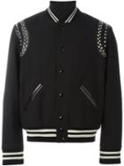 Saint Laurent Classic Teddy Jacket, Men's, Size: 52, Black, Cotton/lamb Skin/wool/virgin Wool