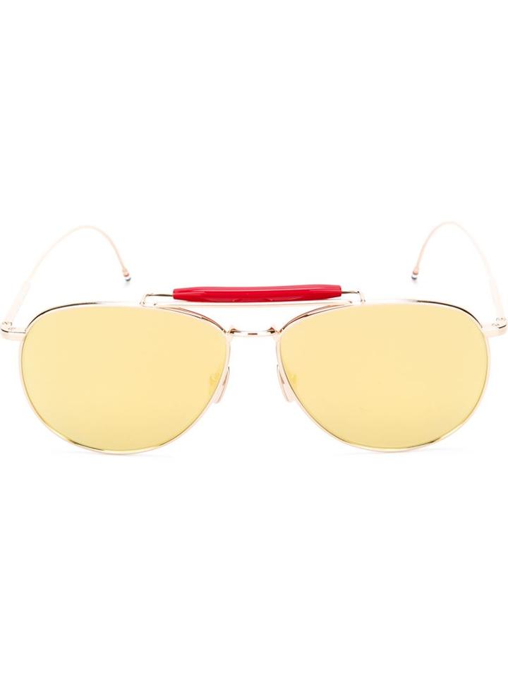 Thom Browne - Aviator Frame Sunglasses - Unisex - Glass Fiber - One Size, Grey, Glass Fiber