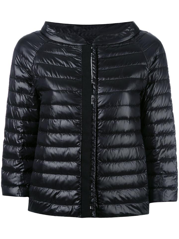 Herno Three-quarters Sleeve Jacket, Size: 46, Black, Polyamide/goose Down/polyester/polyamide