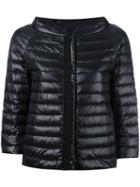 Herno Three-quarters Sleeve Jacket, Size: 46, Black, Polyamide/goose Down/polyester/polyamide