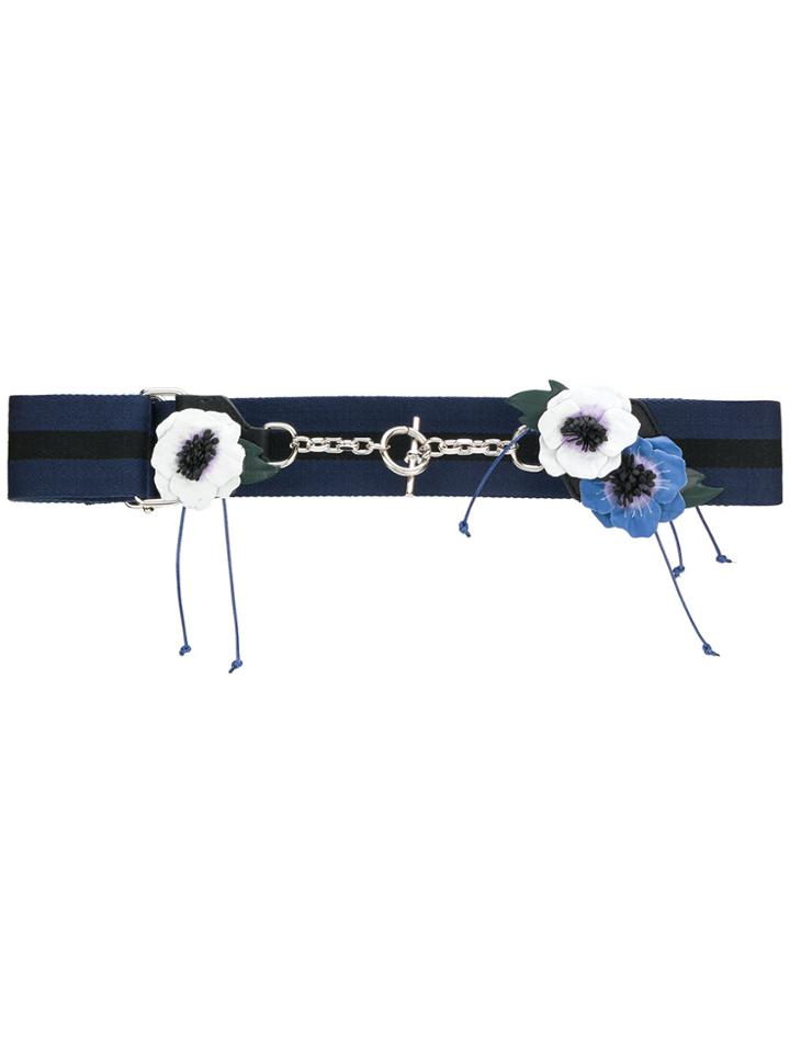Sonia Rykiel Flower Applique Belt - Blue