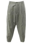 08sircus Cropped Loose-fit Trousers - Green