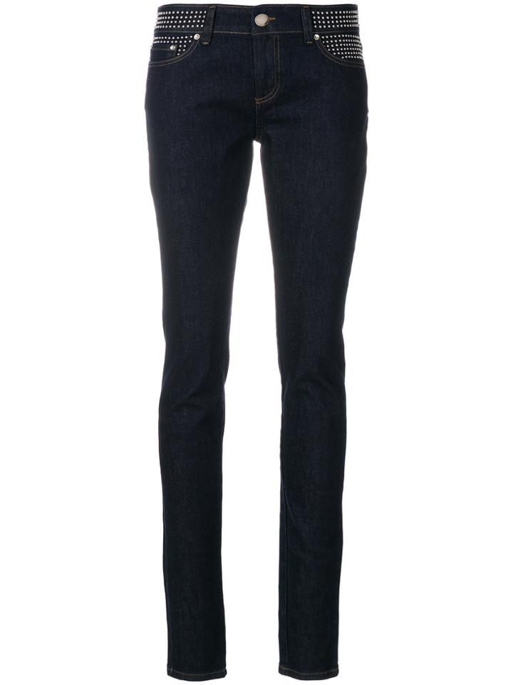 Red Valentino Studded Waistband Skinny Jeans - Blue