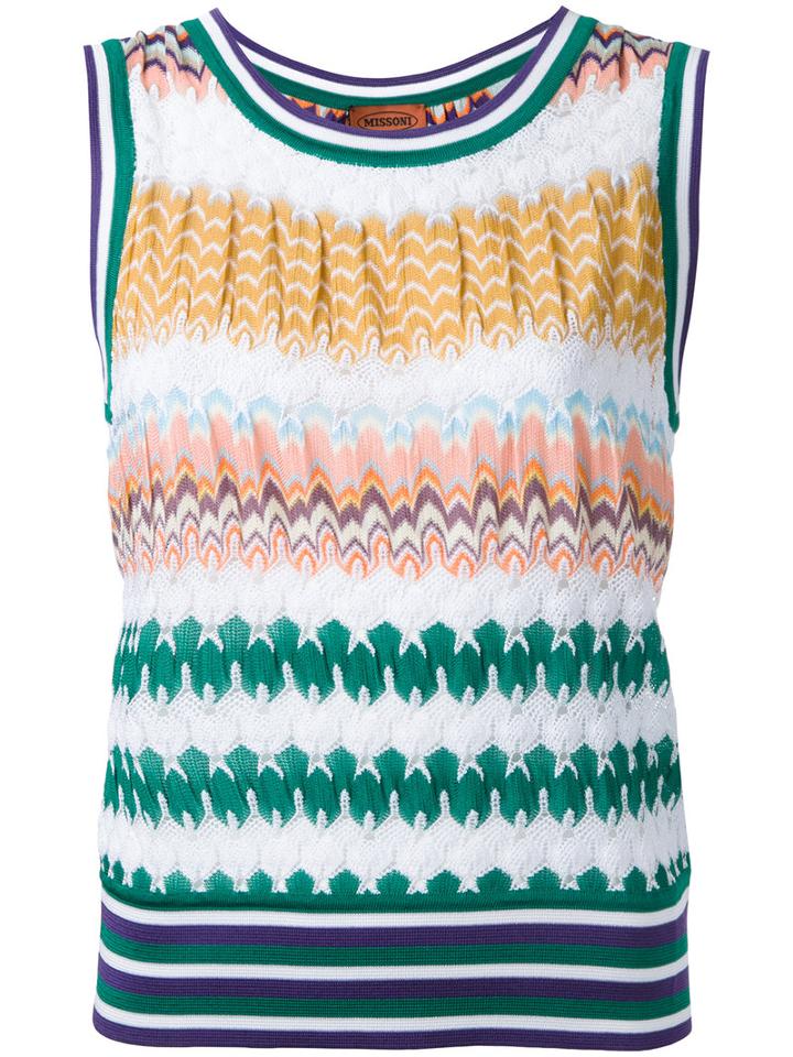 Missoni - Zigzag Knit Tank - Women - Cotton/viscose - 46, Women's, Cotton/viscose