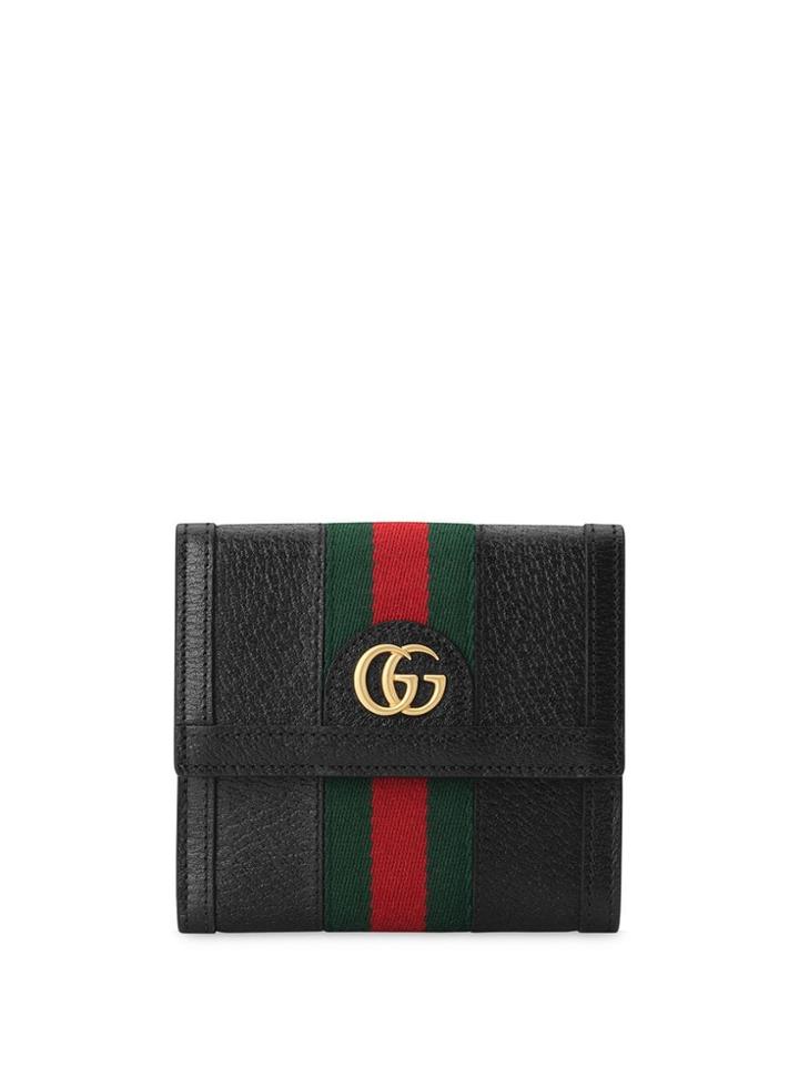 Gucci Ophidia French Flap Wallet - Black