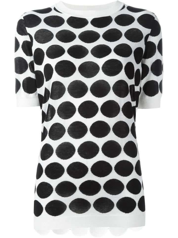Marni Dot Intarsia Top - Black