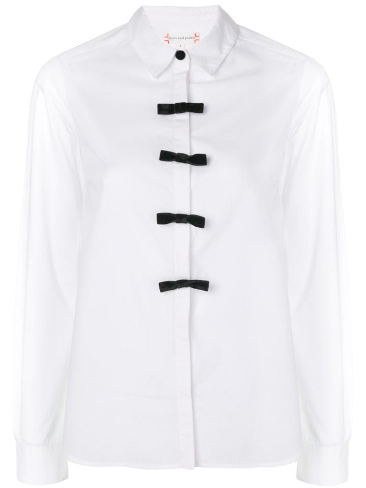 Chinti & Parker Bow Embroidered Shirt - White