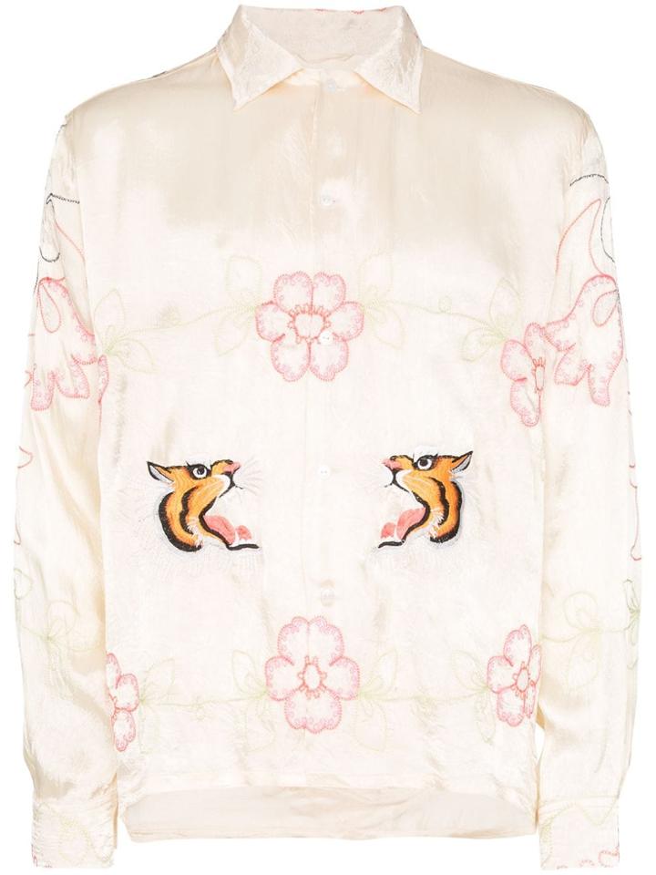 Bode Tiger Motif Shirt - Pink